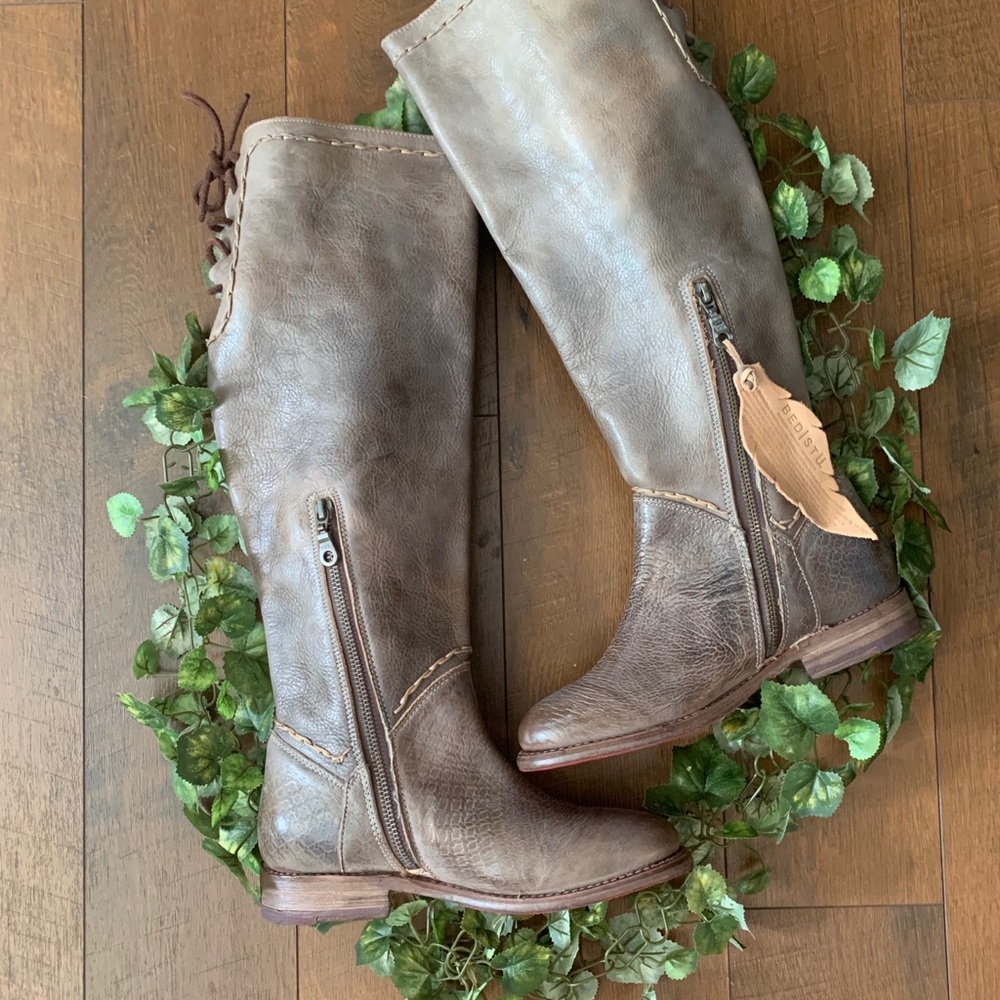 Bed Stu Brown Tall Leather Riding Boots